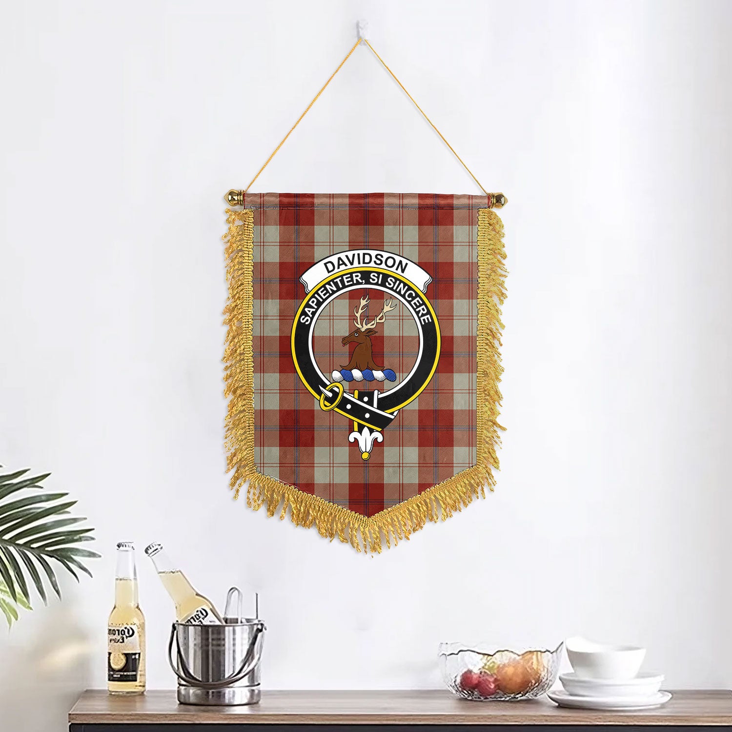 Davidson Dress Dancers Tartan Crest Wall Hanging Banner