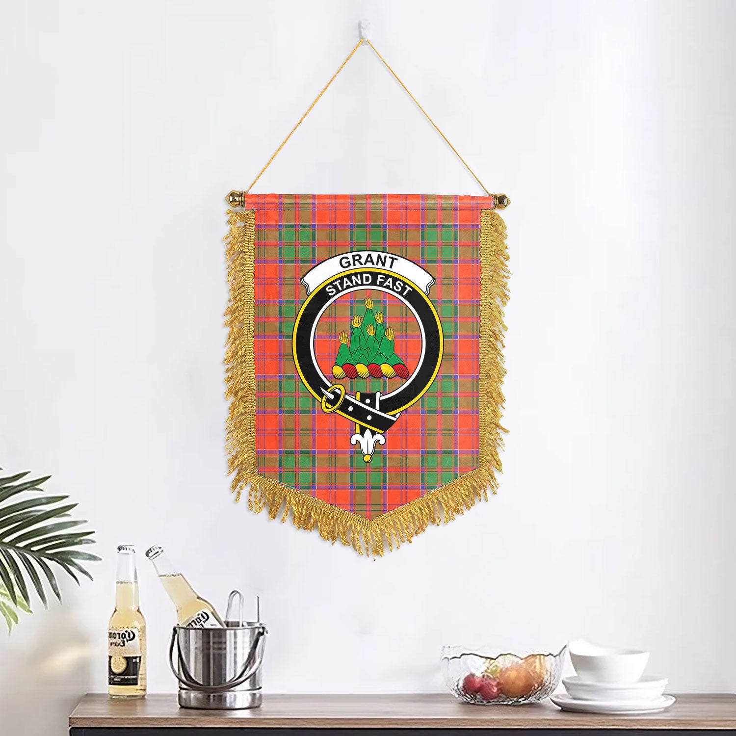 Grant Ancient Tartan Crest Wall Hanging Banner