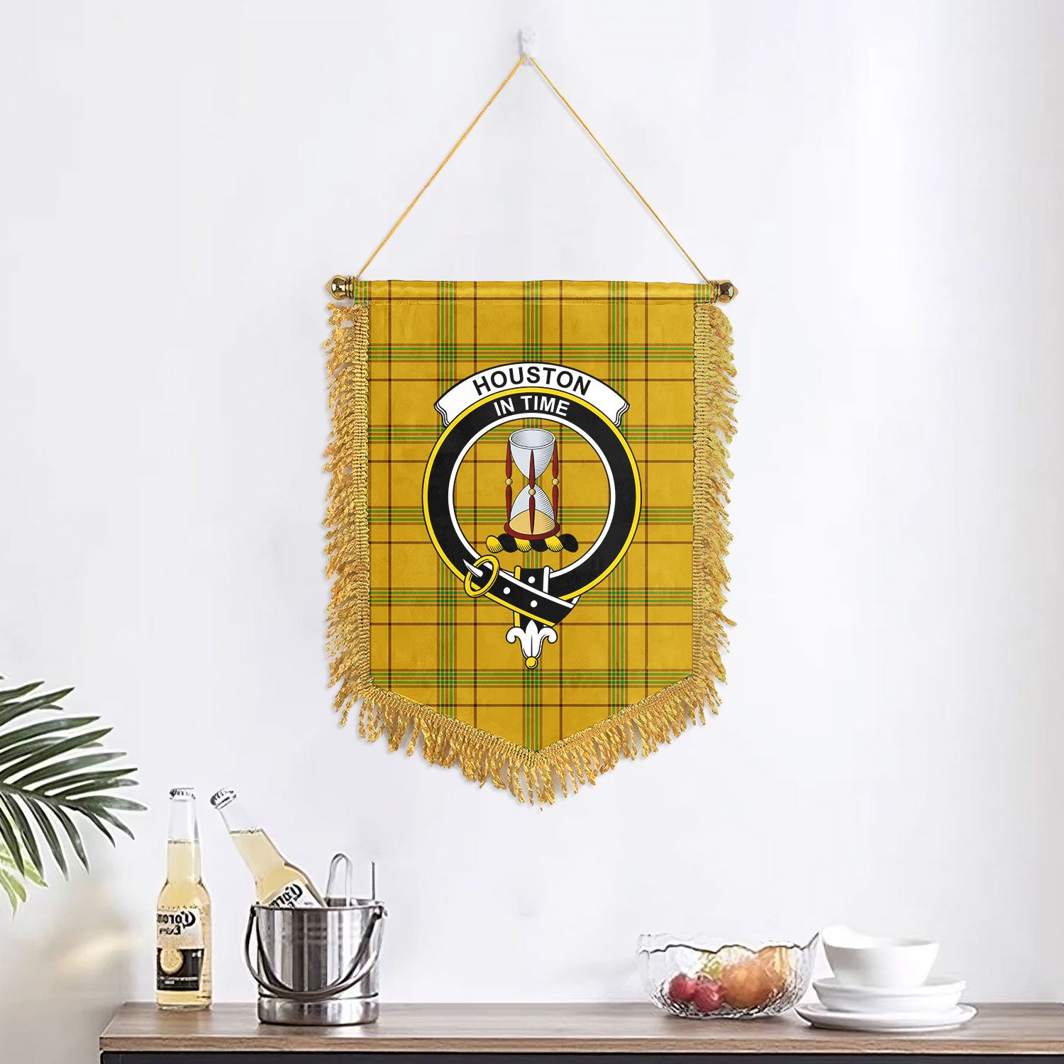 Houston Tartan Crest Wall Hanging Banner