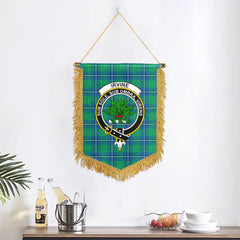 Irvine Ancient Tartan Crest Wall Hanging Banner