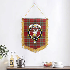 Lindsay Weathered Tartan Crest Wall Hanging Banner