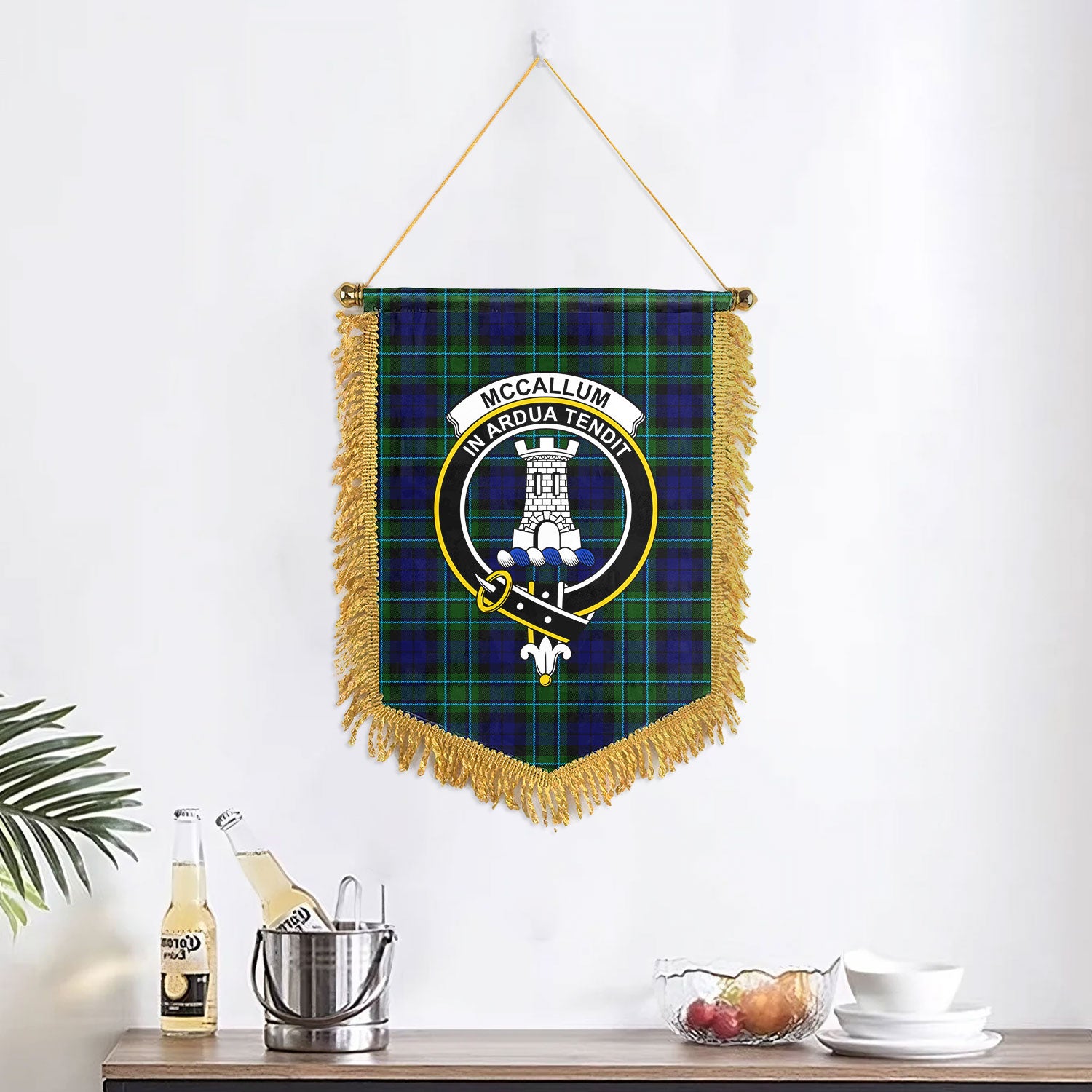 McCallum Modern Tartan Crest Wall Hanging Banner