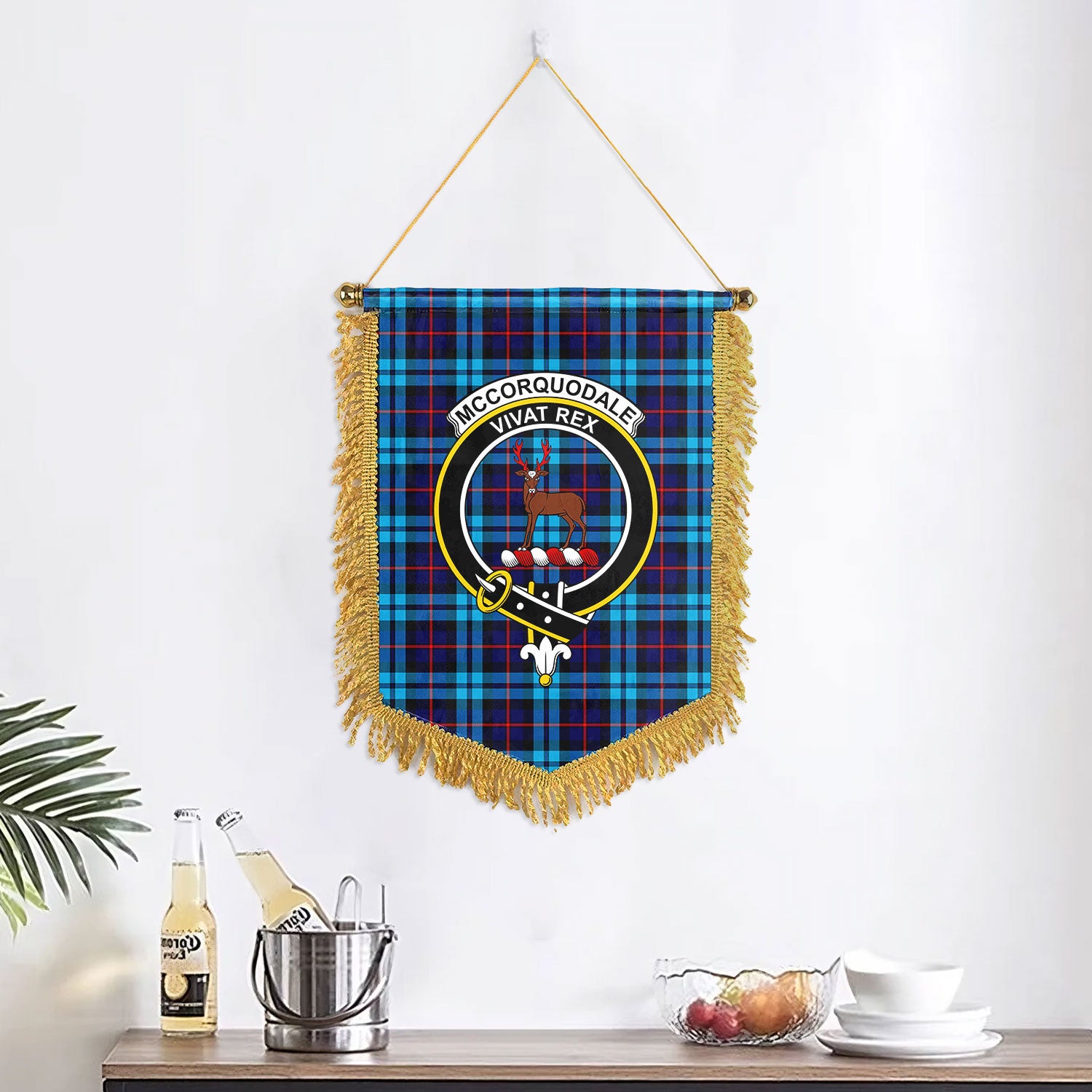 McCorquodale Tartan Crest Wall Hanging Banner