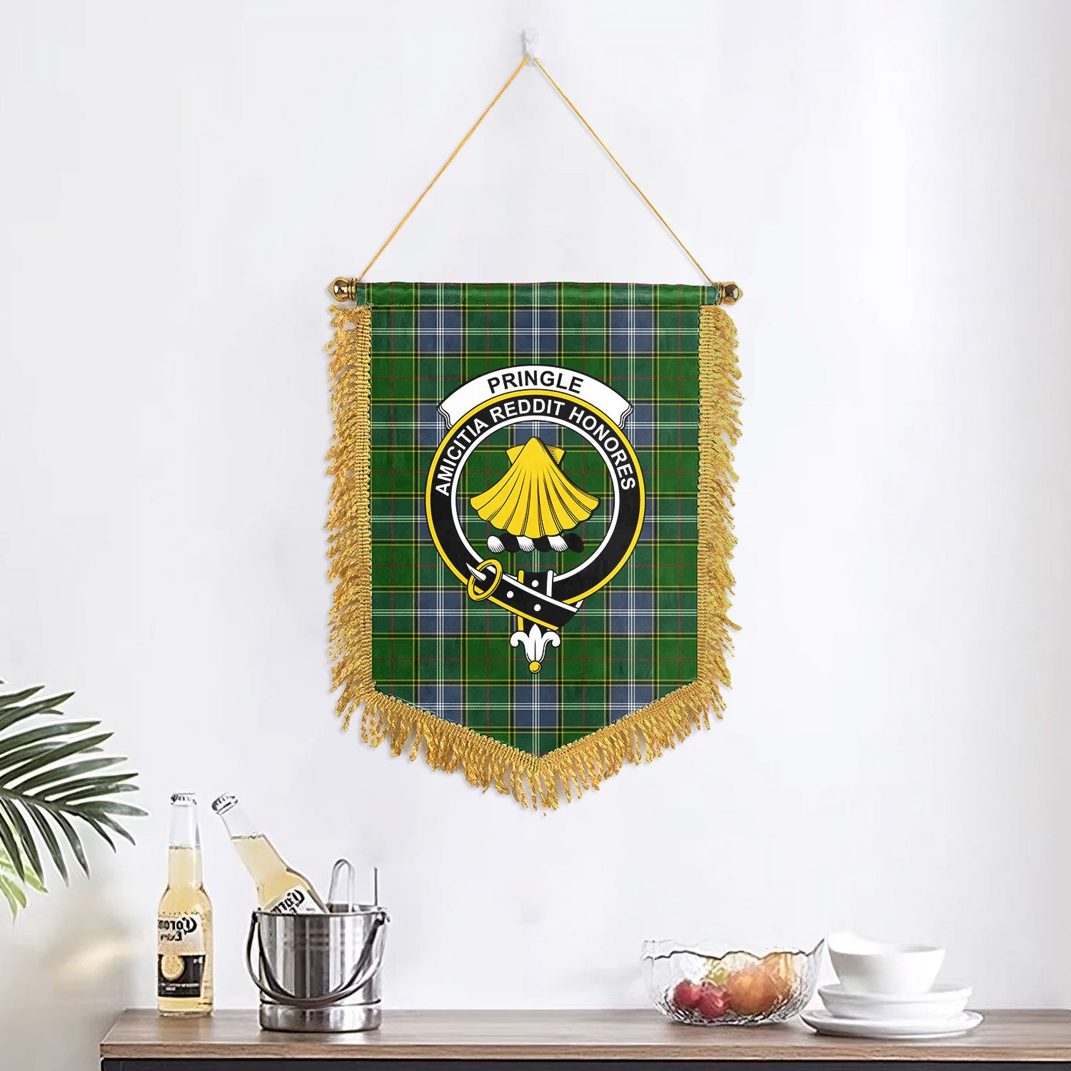 Pringle Tartan Crest Wall Hanging Banner