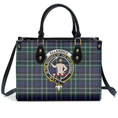 Allardice Tartan Crest Leather Handbag