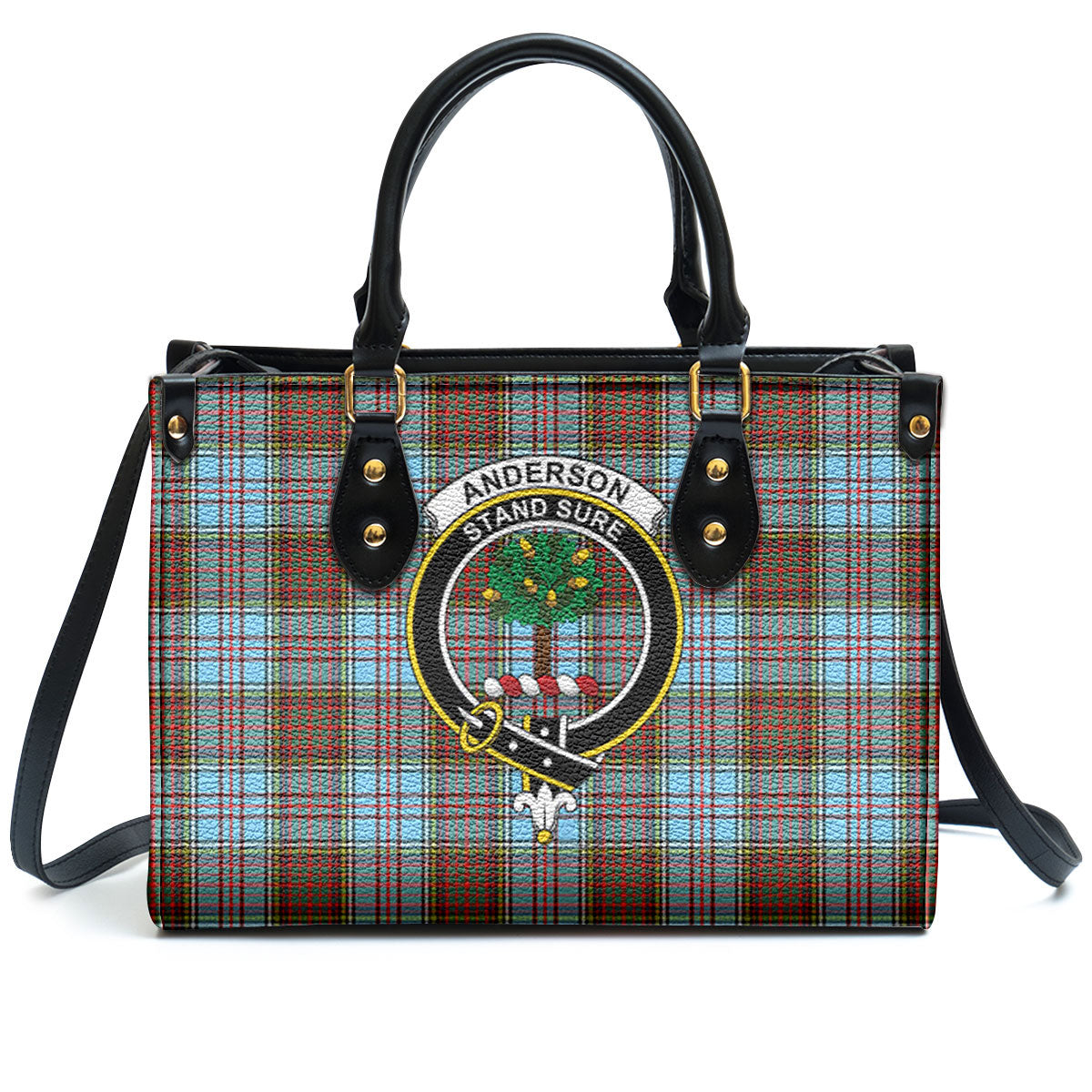 Anderson Ancient Tartan Crest Leather Handbag