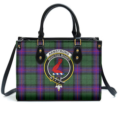 Armstrong Modern Tartan Crest Leather Handbag