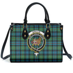 Baillie Ancient Tartan Crest Leather Handbag