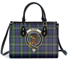 Baird Modern Tartan Crest Leather Handbag