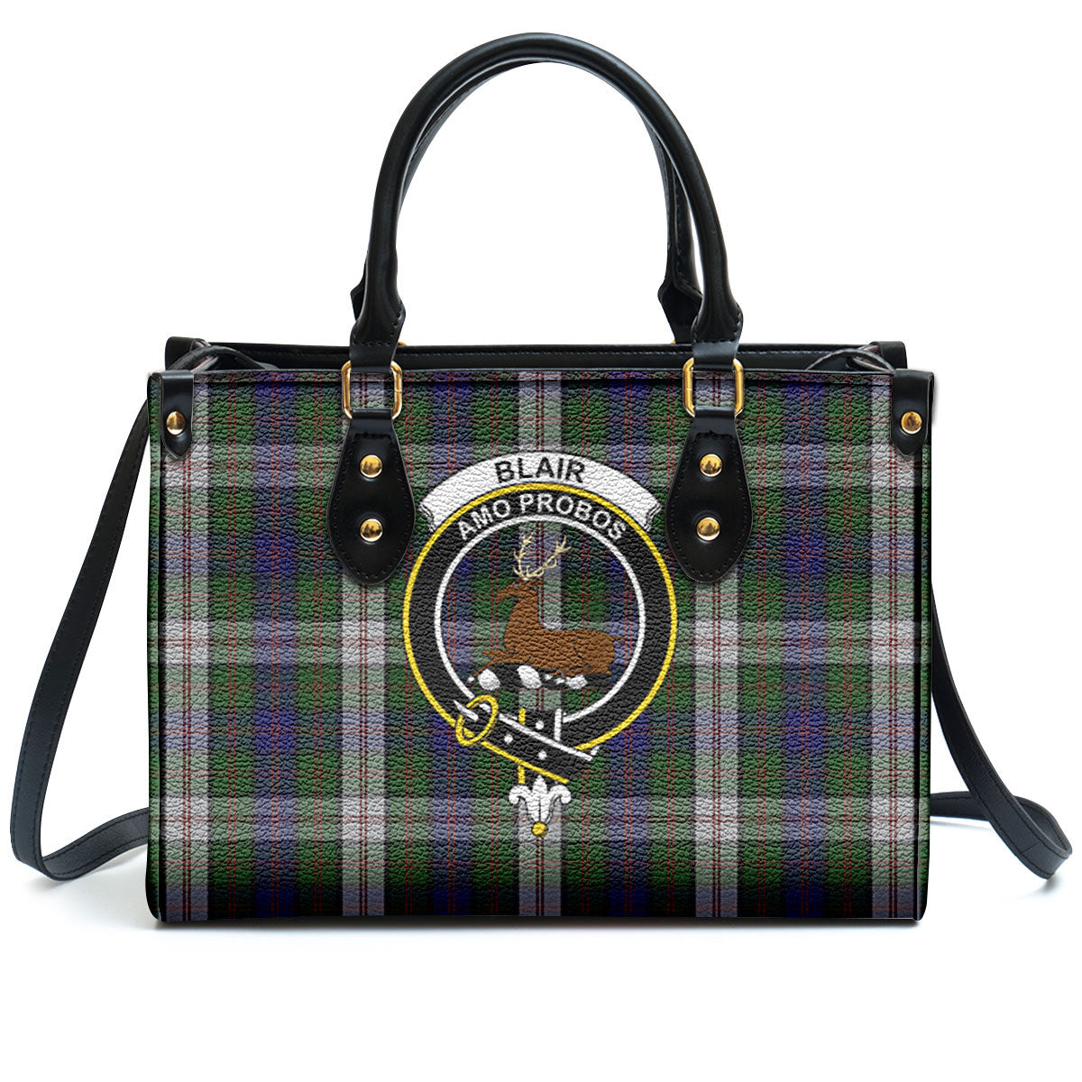 Blair Dress Tartan Crest Leather Handbag