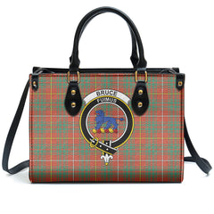 Bruce Ancient Tartan Crest Leather Handbag