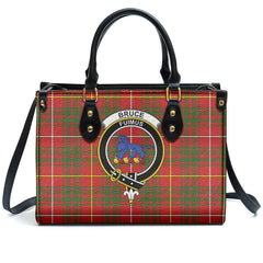 Bruce Modern Tartan Crest Leather Handbag