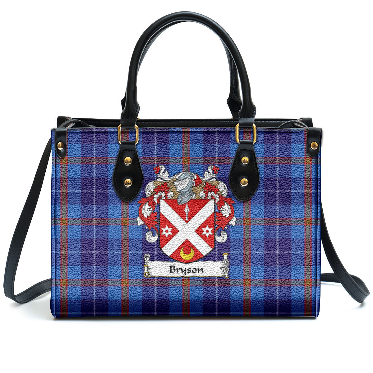 Bryson Tartan Coat of Arms Leather Handbag