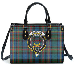 Cameron of Erracht Ancient Tartan Crest Leather Handbag