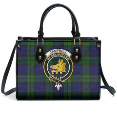 Campbell Modern Tartan Crest Leather Handbag