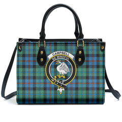 Campbell of Cawdor Ancient Tartan Crest Leather Handbag