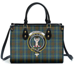 Cathcart Tartan Crest Leather Handbag