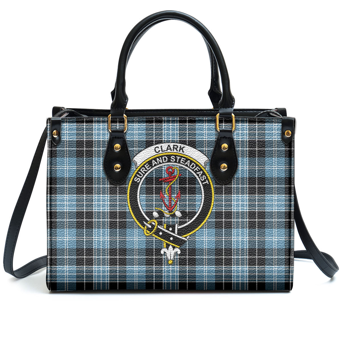 Clark Ancient Tartan Crest Leather Handbag