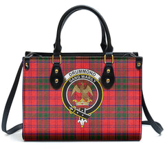 Drummond Modern Tartan Crest Leather Handbag