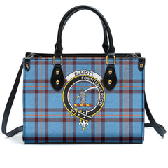 Elliott Ancient Tartan Crest Leather Handbag