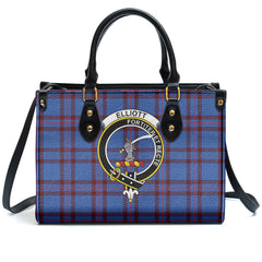 Elliott Modern Tartan Crest Leather Handbag