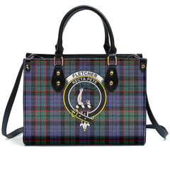 Fletcher Modern Tartan Crest Leather Handbag