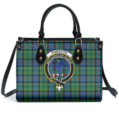 Forsyth Ancient Tartan Crest Leather Handbag