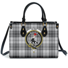 Glen Tartan Crest Leather Handbag