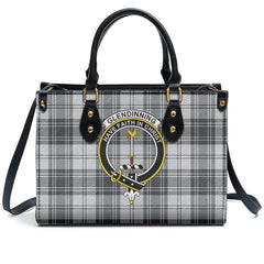 Glendinning Tartan Crest Leather Handbag