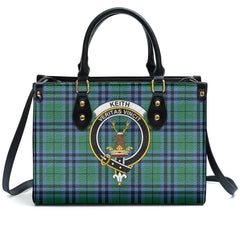 Keith Ancient Tartan Crest Leather Handbag