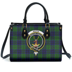 Keith Modern Tartan Crest Leather Handbag