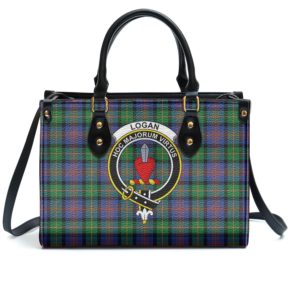 Logan Ancient Tartan Crest Leather Handbag