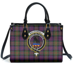 MacDonnell of Glengarry Modern Tartan Crest Leather Handbag