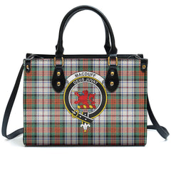 MacDuff Dress Ancient Tartan Crest Leather Handbag