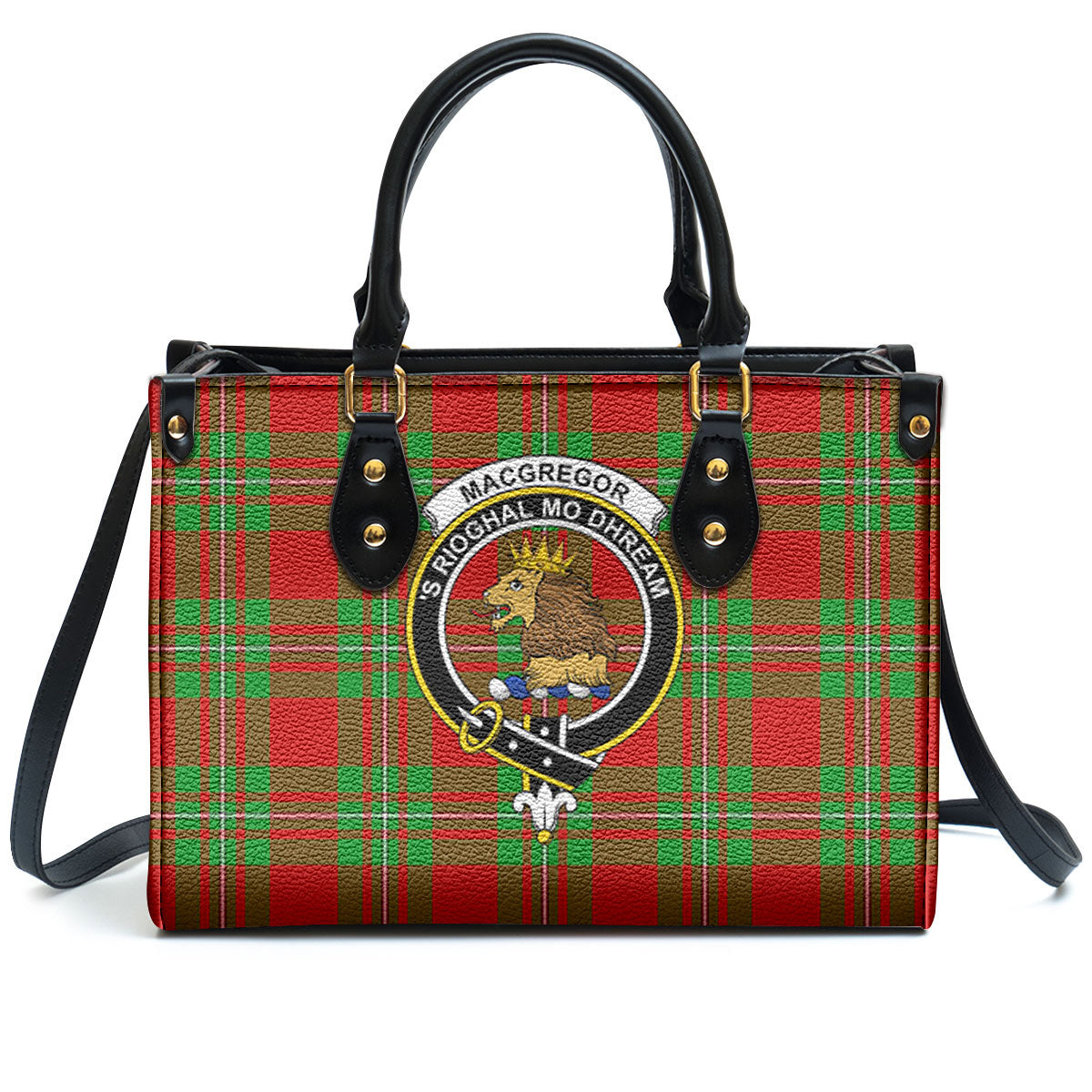 MacGregor Modern Tartan Crest Leather Handbag