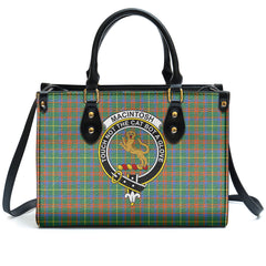 MacIntosh Hunting Ancient Tartan Crest Leather Handbag