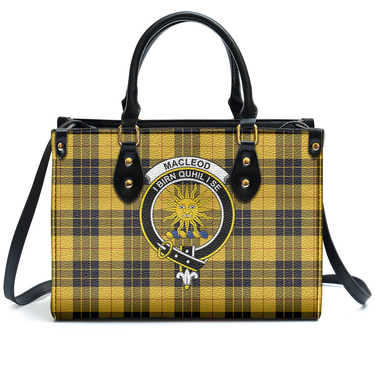 MacLeod of Lewis Ancient Tartan Crest Leather Handbag