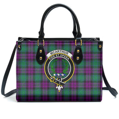 McArthur – Milton Tartan Crest Leather Handbag