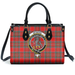 McBean Tartan Crest Leather Handbag