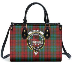 McCook Tartan Crest Leather Handbag