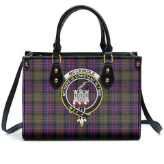 McCrindle Tartan Crest Leather Handbag