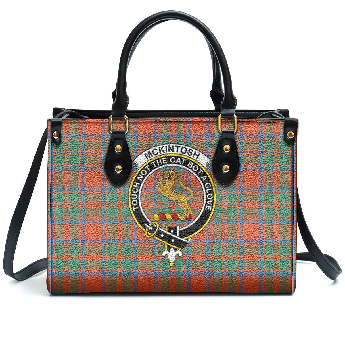 McKintosh Ancient Tartan Crest Leather Handbag