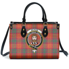 McNab Ancient Tartan Crest Leather Handbag