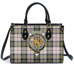 McPherson Dress Ancient Tartan Crest Leather Handbag