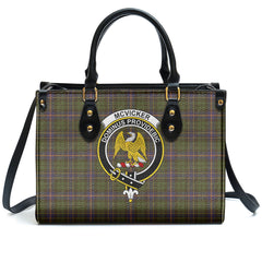 McVicker Tartan Crest Leather Handbag