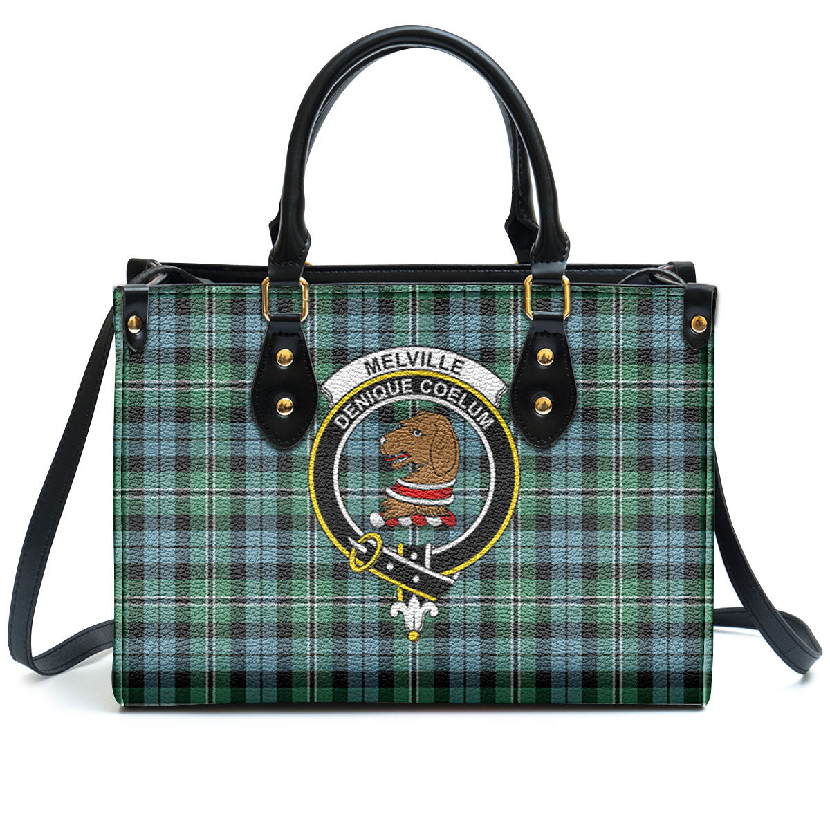 Melville Tartan Crest Leather Handbag