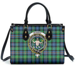 Murray of Atholl Ancient Tartan Crest Leather Handbag