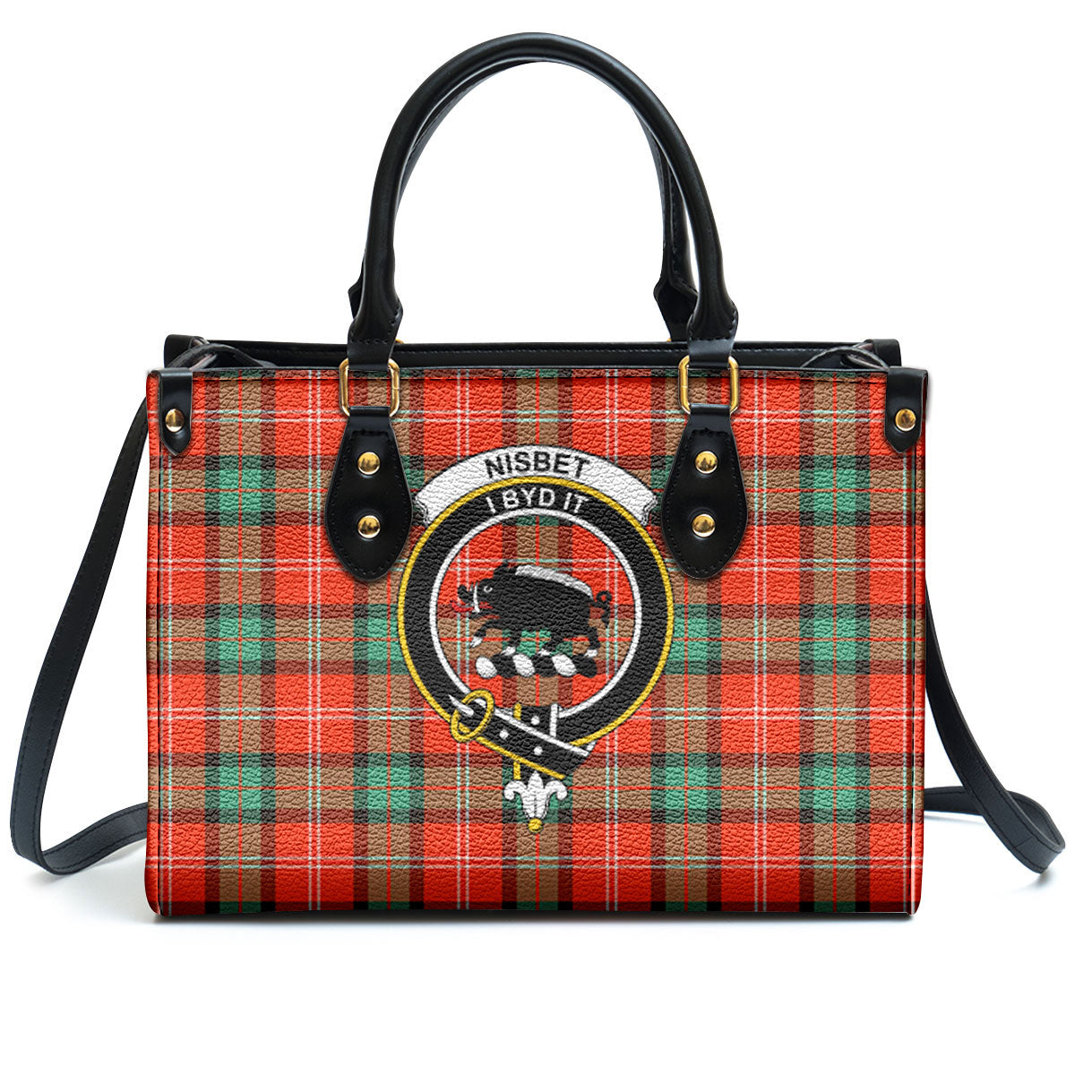 Nisbet Ancient Tartan Crest Leather Handbag