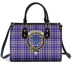 Ochterlony Tartan Crest Leather Handbag