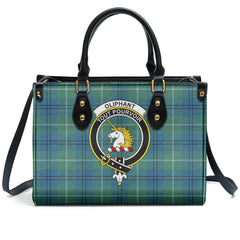 Oliphant Ancient Tartan Crest Leather Handbag